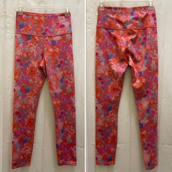 Daily Practice Anthropologie Liana High Rise Printed Leggings Pink Size small - Picture 2 of 11